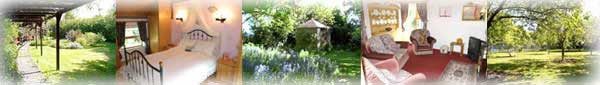 Views from inside the cottages and the garden